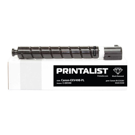 Тонер-картридж Printalist Canon iR-C3320/3325/3330, C-EXV49 Black (Canon-EXV49B-PL)