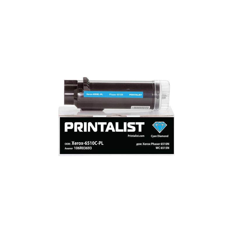 Тонер-картридж Printalist Xerox Ph6510N, WC 6515N, 106R03693 Cyan (Xerox-6510C-PL)