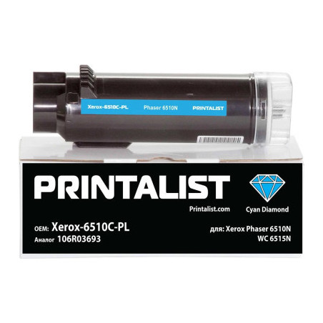 Тонер-картридж Printalist Xerox Ph6510N, WC 6515N, 106R03693 Cyan (Xerox-6510C-PL)