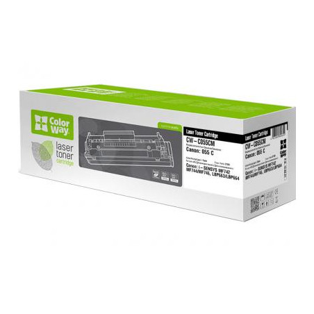 Картридж ColorWay для CANON 055C, LBP-663/664/MF-744/746 Cyan (CW-C055CM)