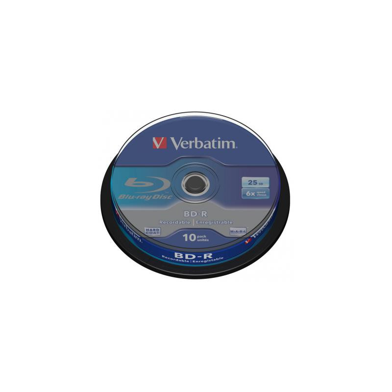Диск BD Verbatim 25Gb 6x Cacke 10шт (43742)