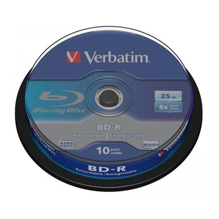 Диск BD Verbatim 25Gb 6x Cacke 10шт (43742)