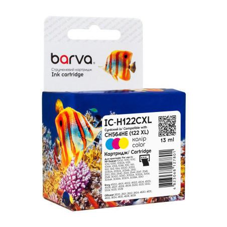 Картридж Barva HP 122XL color/CH564HE, 13 мл (IC-H122CXL)