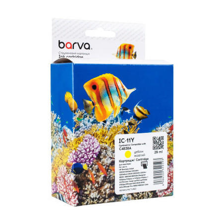 Картридж Barva HP 11 (C4838A) 2550 арк, Yellow (IC-11Y)