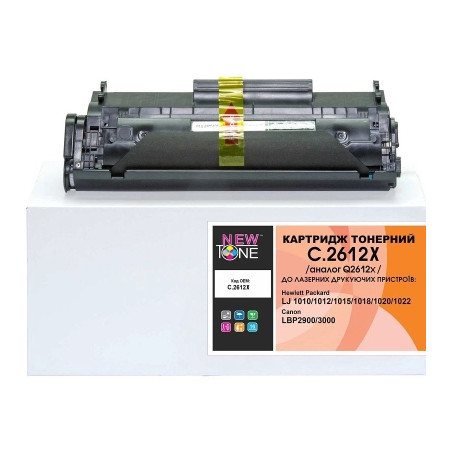 Картридж NewTone HP LJ 1010/1020, Canon LBP-2900, Q2612X Black 3K (NT-KT-Q2612X)