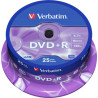 Диск DVD Verbatim 4.7Gb 16X CakeBox 25шт Silver (43500)