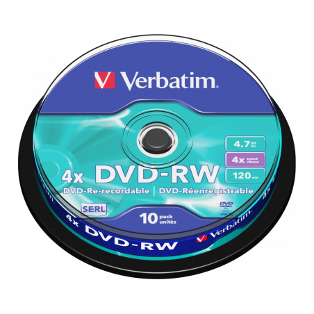 Диск DVD Verbatim 4.7Gb 4x Cake box 10шт (43552)