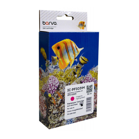 Картридж Barva Canon PFI-031M (6265C001) 55 мл, Magenta (IC-PFI031M)