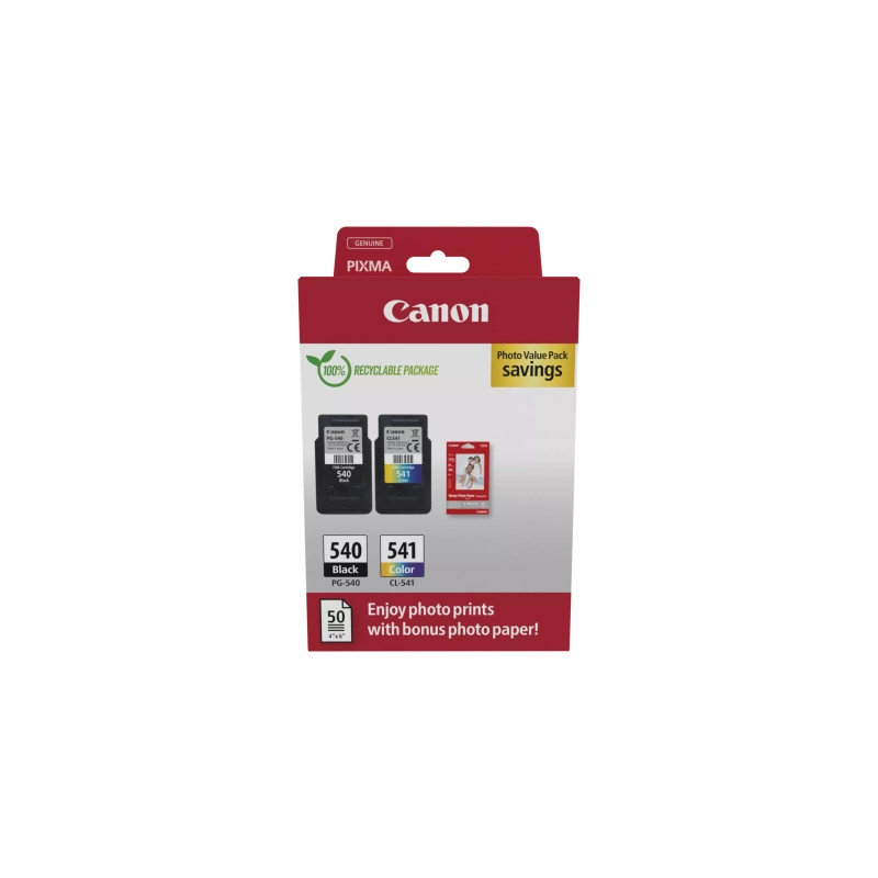 Картридж Canon PG-540 Multipack PG-540/CL-541 BK, Color + GP-501 Glossy Paper (5225B013)