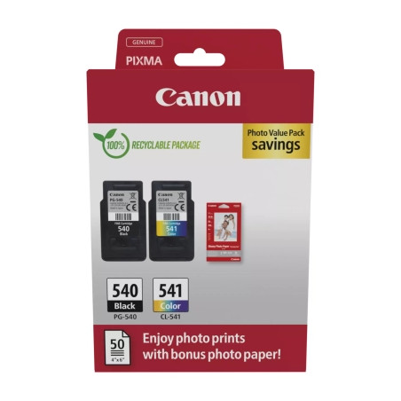 Картридж Canon PG-540 Multipack PG-540/CL-541 BK, Color + GP-501 Glossy Paper (5225B013)