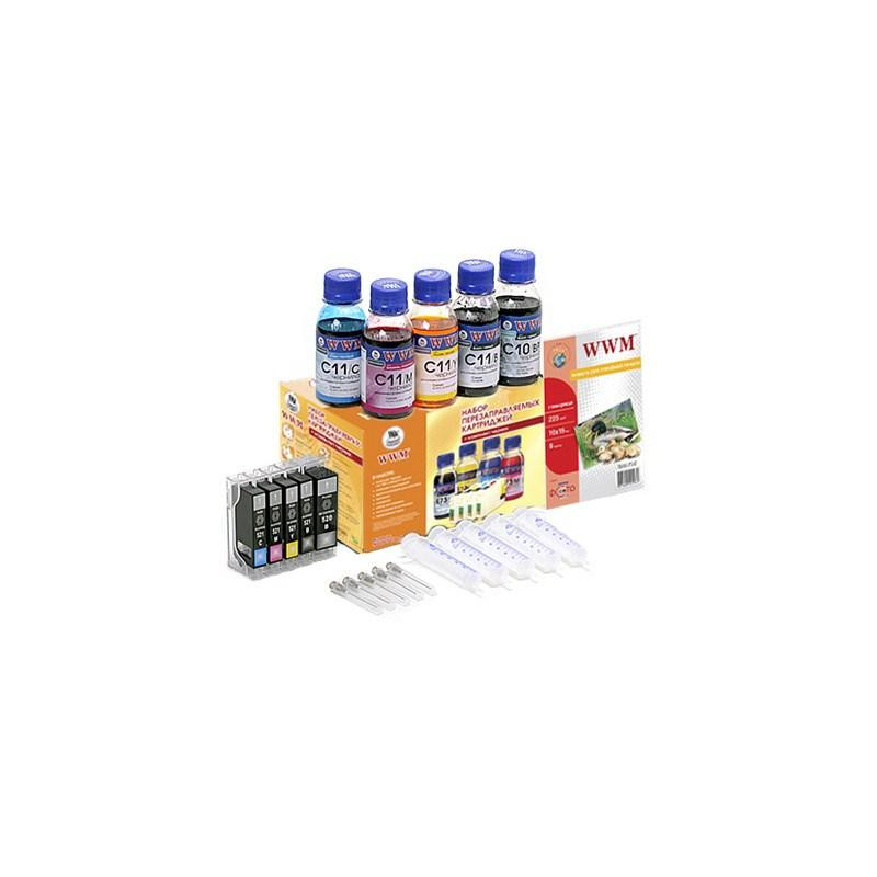 Комплект перезаправних картриджів WWM CANON IP3600/4600/MP540 chip (RC.CLI521ARC)