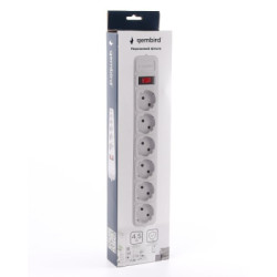 Мережевий фільтр живлення SPG6-B-15 Gembird (SPG6-G-15G)