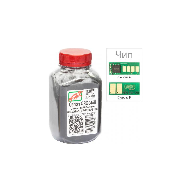 Тонер Canon MF610/630 110г Black +chip AHK (1505206)