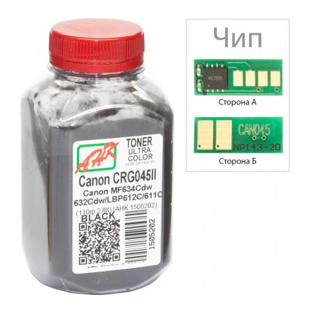 Тонер Canon MF610/630 110г Black +chip AHK (1505206)