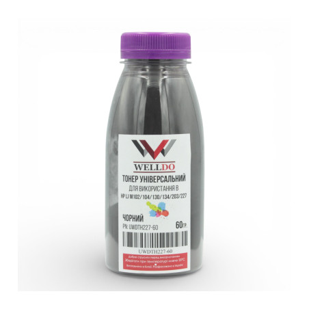 Тонер HP LJ M102, CF233A/CF230A/CF219A/CF217A 60г, original only Welldo (UWDTH227-60)