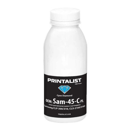 Тонер SamsungCLP-300/310,CLX-2160/3160 45г Cyan Printalist (Sam-45-C-PL)