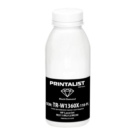 Тонер HP LJ M211/M212/M236, 110г Black Printalist (TR-W1360X-110-PL)