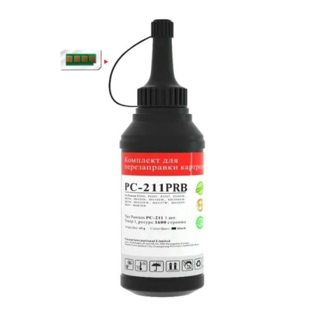 Тонер Pantum PC-230R/PC-211EV new 2023 (1тонер + 1чип) (PC-211PRB)