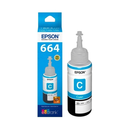Контейнер з чорнилом Epson 664 cyan (70мл) L100/L200 (C13T66424A)