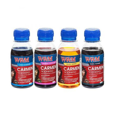 Чорнило WWM CANON UNIVERSAL CARMEN В/C/M/Y SET (CARMEN.SET-2/ CARMEN/SET.4-2)