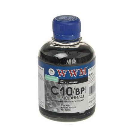 Чорнило WWM CANON PG440/510/512/PGI520 BlackPigmen (C10/BP)