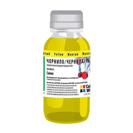 Чорнило ColorWay Canon CL-41/38/411/511/CLI-8/426/521Yellow 200 мл (CW-CW521Y02)