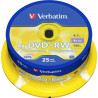 Диск DVD Verbatim 4.7Gb 4x CakeBox 25 шт silver (43489)