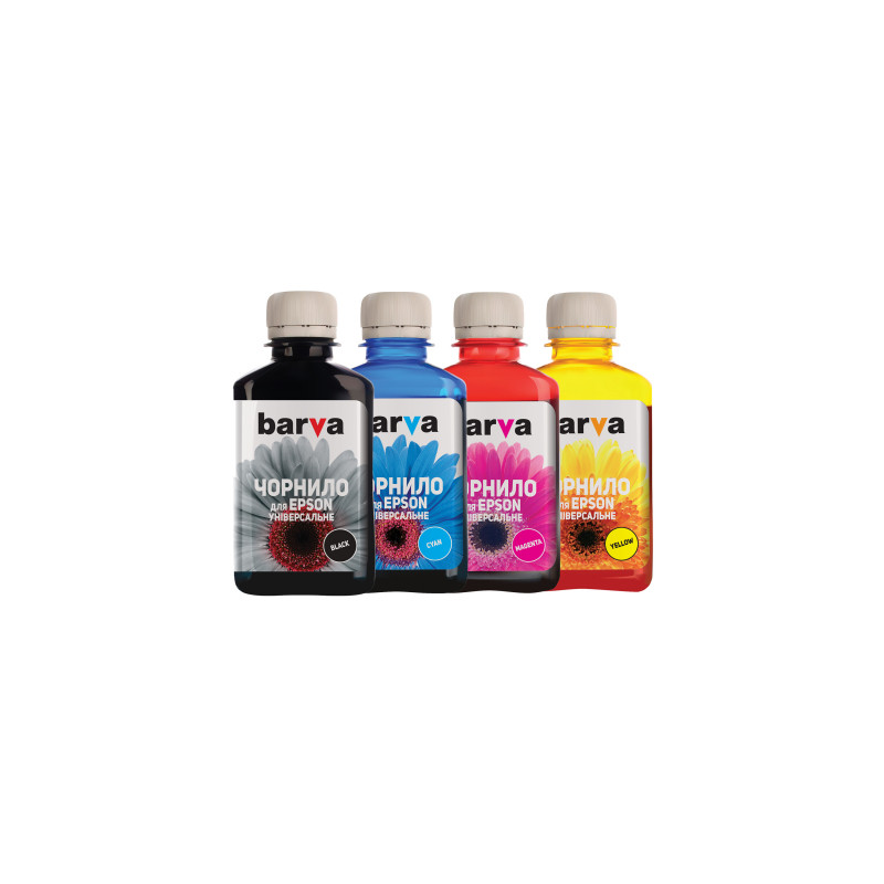 Чорнило Barva Epson universal 1, water-soluble, 180г*4 B/C/M/Y (EU1-180-MP)