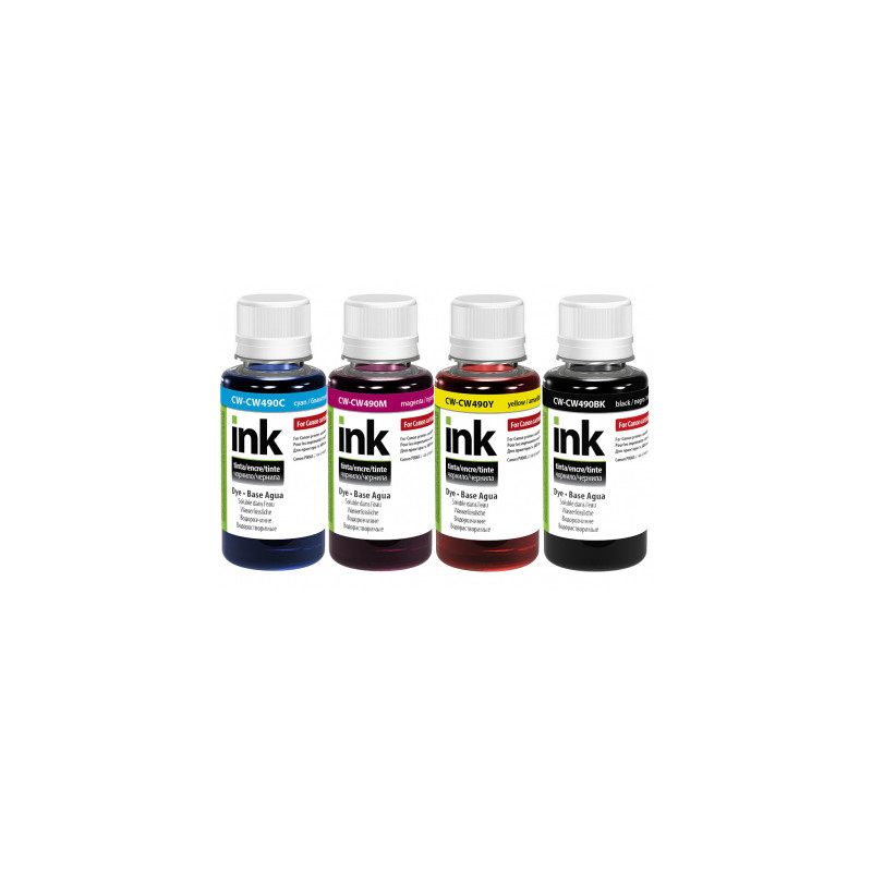Чорнило ColorWay Canon GI-490 (4х100мл) BK/С/M/Y (CW-CP490/CW490SET01)
