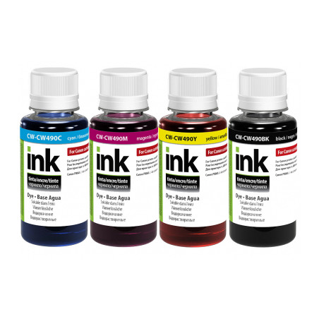 Чорнило ColorWay Canon GI-490 (4х100мл) BK/С/M/Y (CW-CP490/CW490SET01)