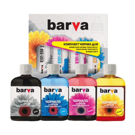 Чорнило Barva Epson L4150/L4160 B/C/M/Y (4х100 мл) SET (E101-100-MP)
