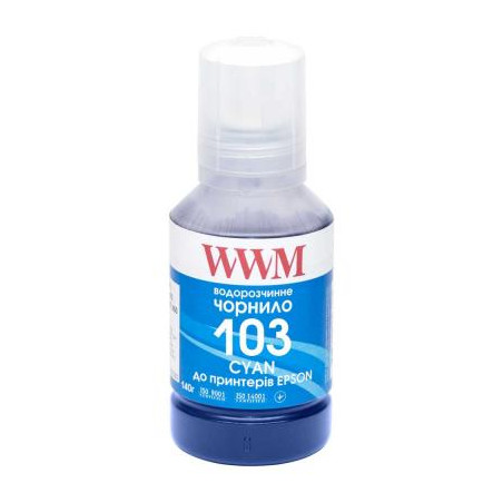 Чорнило WWM EPSON L3100/3110/3150 140г Cyan (E103C)