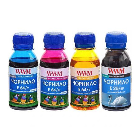 Чорнило WWM Epson L605/L4150/L1455, 4х100г BP/C/M/Y (E26/64SET4-2)
