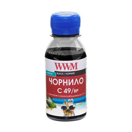 Чорнило WWM Canon GI-490 100г Black pigm. (C49/BP-2)