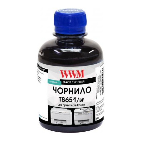 Чорнило WWM Epson WorkForce Pro WF-M5690/WF-M5190 200г Black pigm. (T8651/BP)