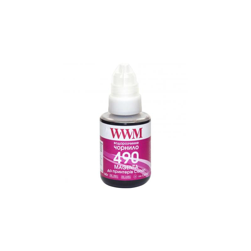 Чорнило WWM Canon GI-490, 140г Magenta (C490M)