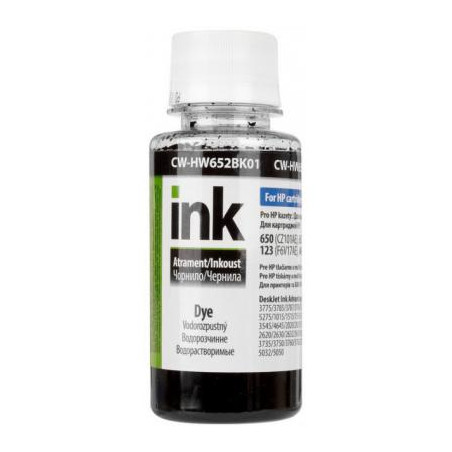 Чорнило ColorWay HP 650/652/123 100мл Black (CW-HW652BK01)