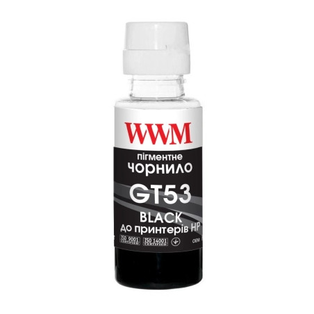 Чорнило WWM HP GT53 100г Black Pigment, для Ink Tank 115/315/319 (H53BP)