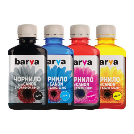 Чорнило Barva Canon GI-490, 4x180г BK/C/M/Y (CG490-180-MP)