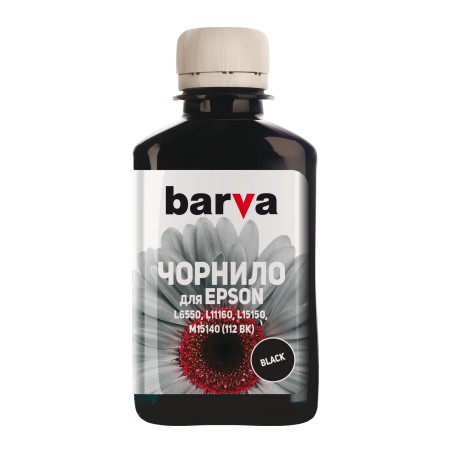 Чорнило Barva Epson 112 180 мл, black, pigm. (E112-821)