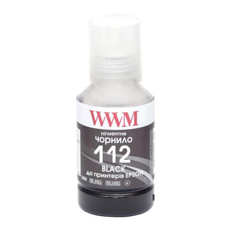 Чорнило WWM Epson L11160/6490 №112 140г Black pigmented (E112BP)