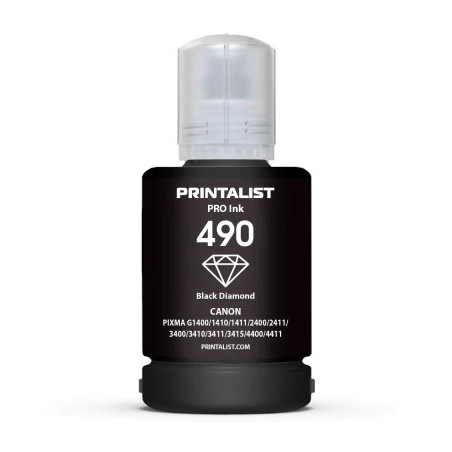 Чорнило Printalist Canon GI-490 для G1400/G2400/G3400 140г Black Pigm. (PL490BP)