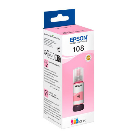 Контейнер з чорнилом Epson 108 EcoTank L8050/L18050 light magenta (C13T09C64A)