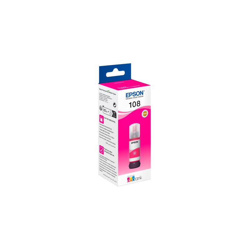Контейнер з чорнилом Epson 108 EcoTank L8050/L18050 magenta (C13T09C34A)