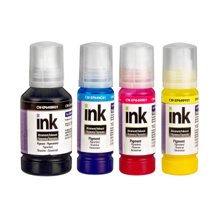 Чорнило ColorWay Epson L-6490/L65XX 127мл+3х70мл Pigm. BK/С/M/Y (CW-EP649SET01)