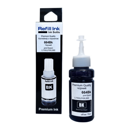 Чорнило Premium Quality Epson 664Bk 70мл Black (70264878)