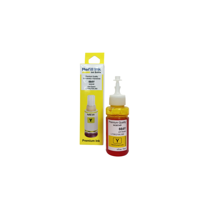 Чорнило Premium Quality Epson 664Y 70мл Yellow (70264881)