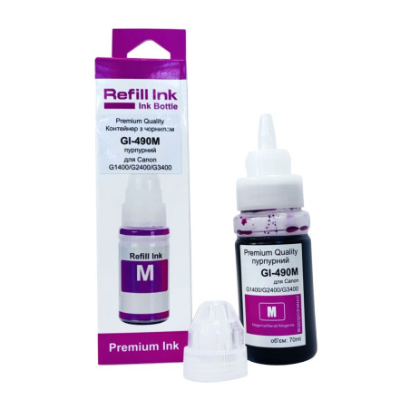 Чорнило Premium Quality Canon GI-490M 70мл Magenta (70264921)