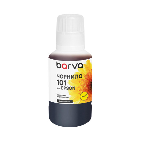 Чорнило Barva Epson 101 140 мл, Yellow, OneKey, water-soluble (E101-606e)