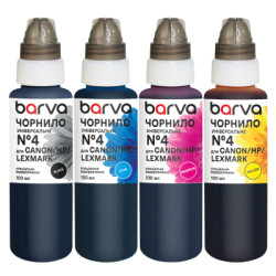 Чорнило Barva Canon/HP/Lexmark 4 4x100 мл, BK/C/M/Y, universal (CU4-100-MP)